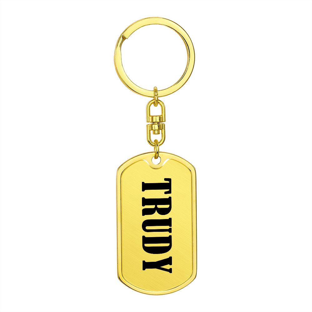 Trudy v01 - Luxury Dog Tag Keychain