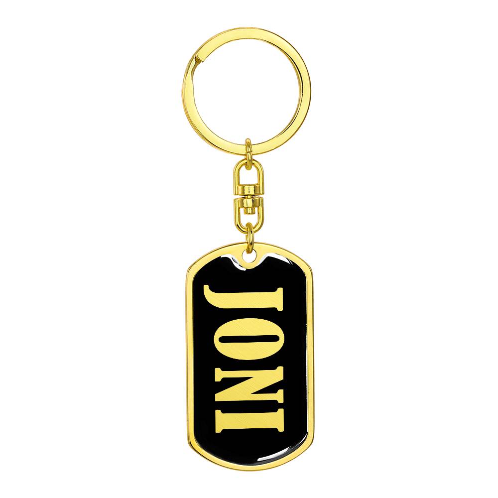 Joni v02 - Luxury Dog Tag Keychain