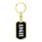 Angie v01w - Luxury Dog Tag Keychain