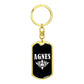 Agnes v03a - Luxury Dog Tag Keychain