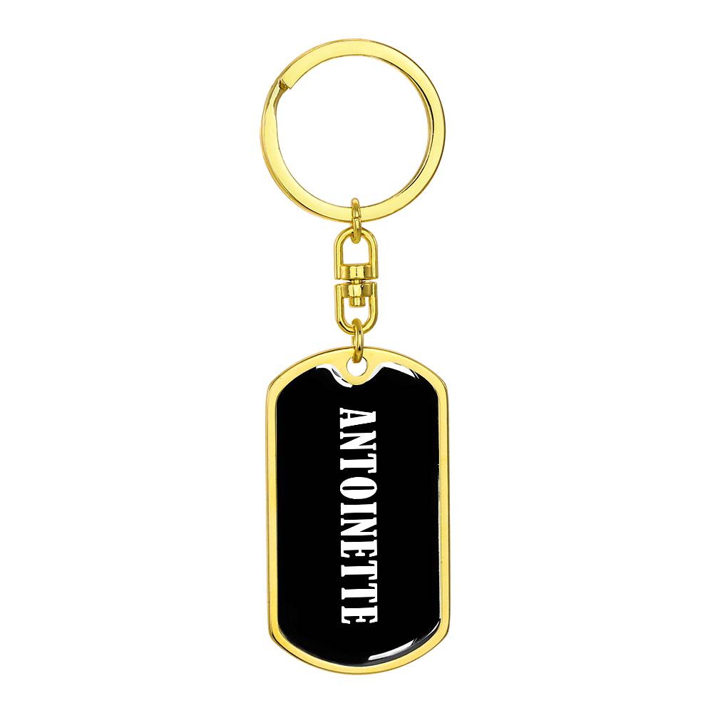Antoinette v01w - Luxury Dog Tag Keychain