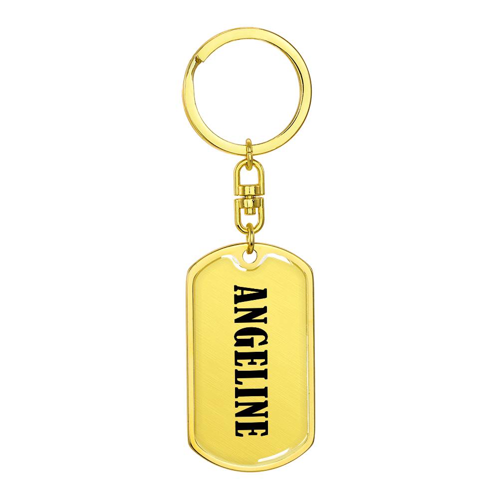 Angeline v01 - Luxury Dog Tag Keychain