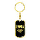 Emma v02a - Luxury Dog Tag Keychain