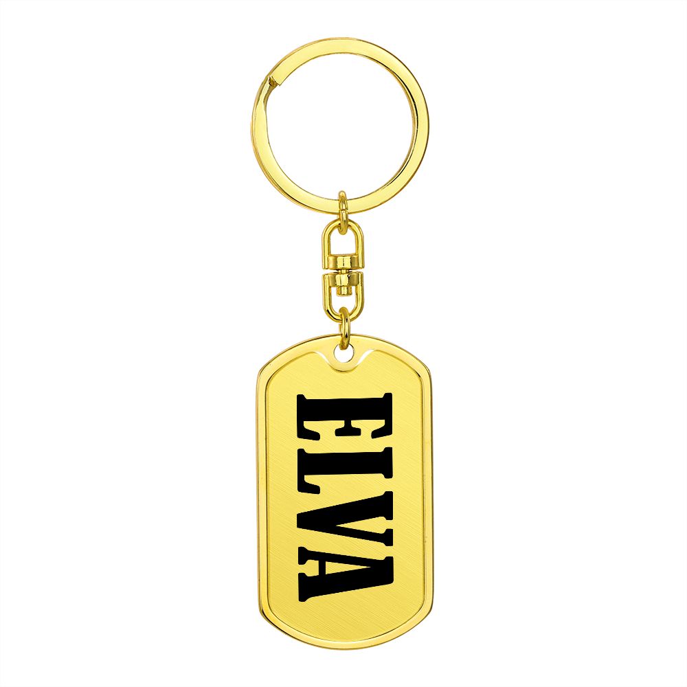 Elva v01 - Luxury Dog Tag Keychain