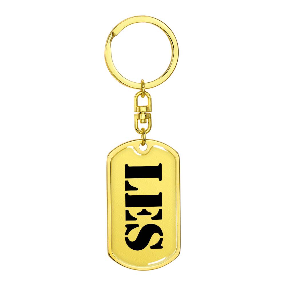 Les - Luxury Dog Tag Keychain