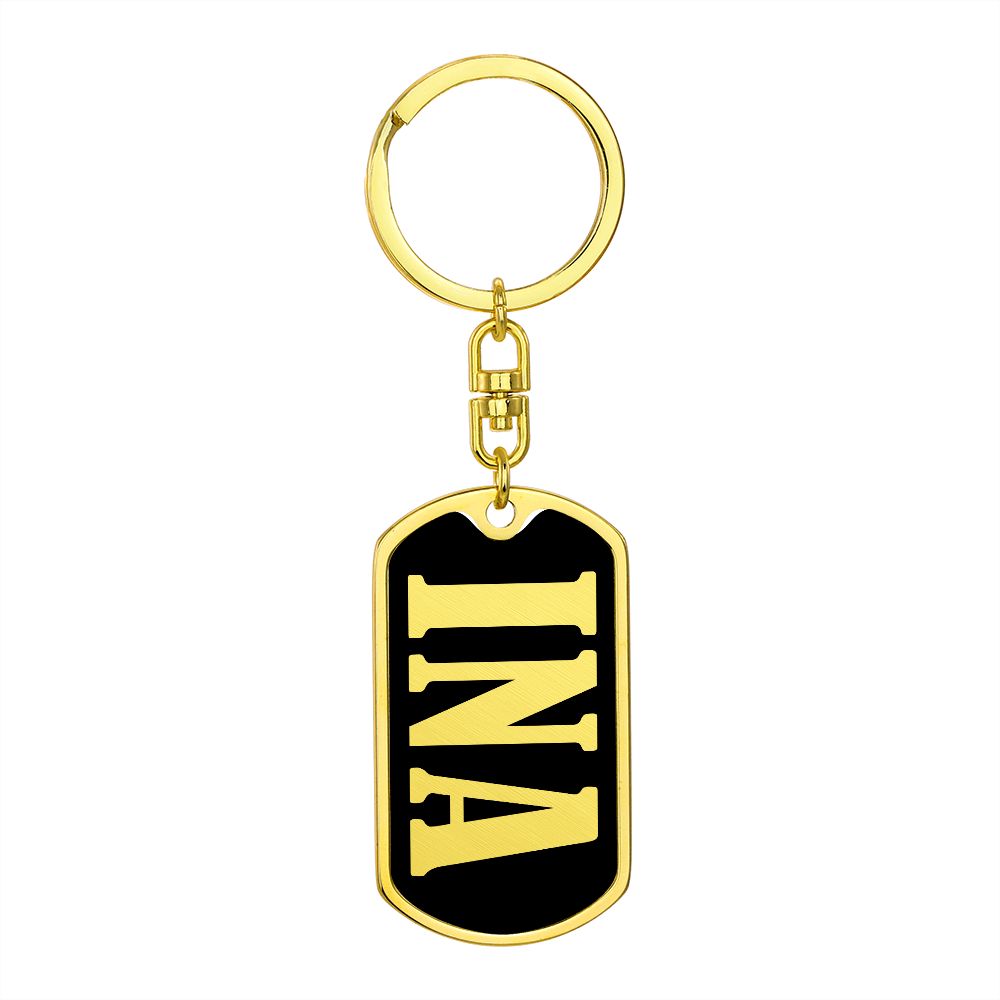 Ina v02 - Luxury Dog Tag Keychain