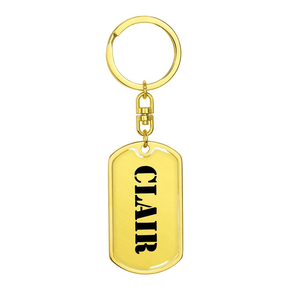 Clair - Luxury Dog Tag Keychain