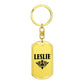 Leslie v01a - Luxury Dog Tag Keychain