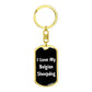 Love My Belgian Sheepdog v6 - Luxury Dog Tag Keychain