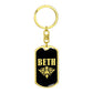 Beth v02a - Luxury Dog Tag Keychain