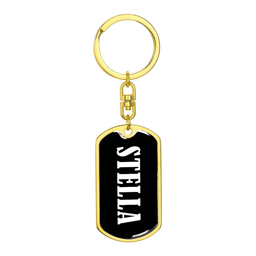 Stella v01w - Luxury Dog Tag Keychain