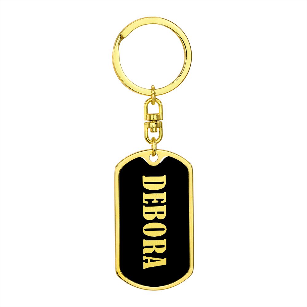 Debora v02 - Luxury Dog Tag Keychain