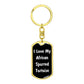 Love My African Spurred Tortoise v3 - Luxury Dog Tag Keychain
