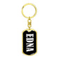 Edna v01w - Luxury Dog Tag Keychain