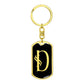 Initial D v001-12 - Luxury Dog Tag Keychain