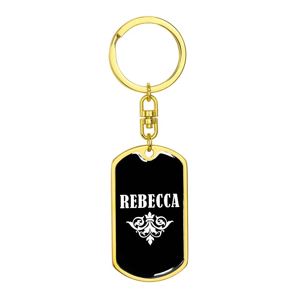 Rebecca v03a - Luxury Dog Tag Keychain