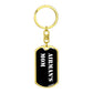 Airman's Mom v3 - Luxury Dog Tag Keychain