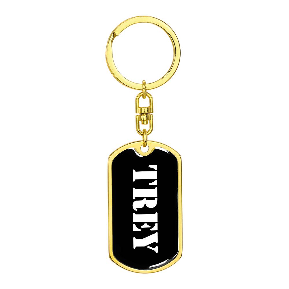 Trey v3 - Luxury Dog Tag Keychain