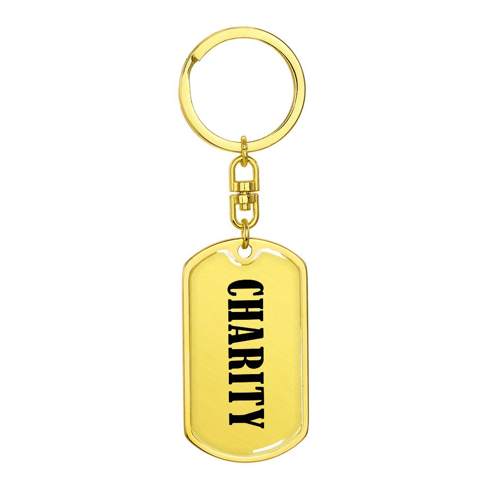 Charity v01 - Luxury Dog Tag Keychain