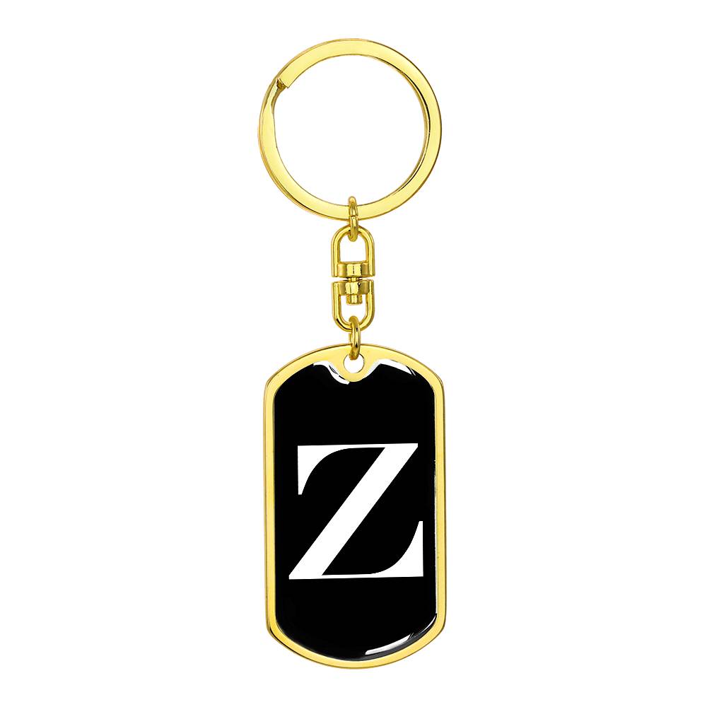 Initial Z v3a - Luxury Dog Tag Keychain