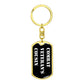 Combat Veteran's Cousin v3 - Luxury Dog Tag Keychain