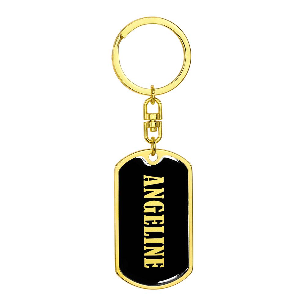 Angeline v02 - Luxury Dog Tag Keychain