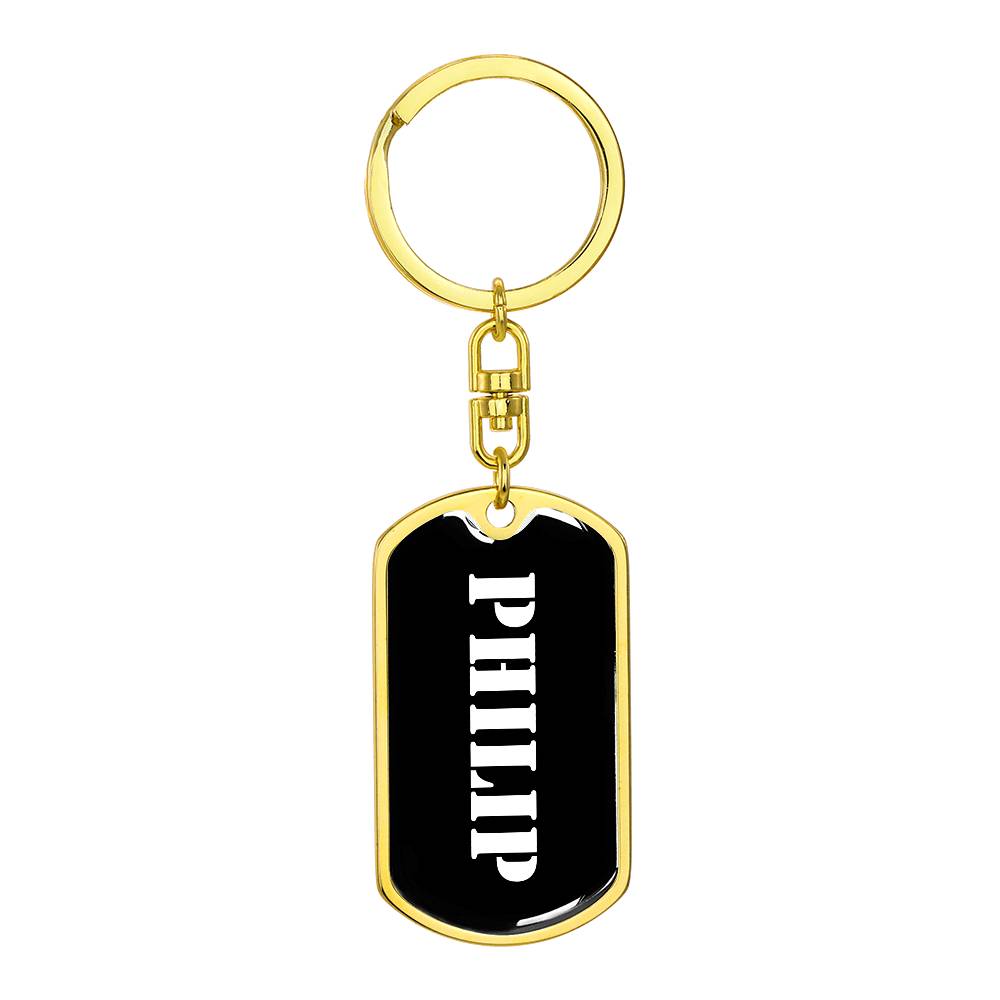 Philip v2 - Luxury Dog Tag Keychain