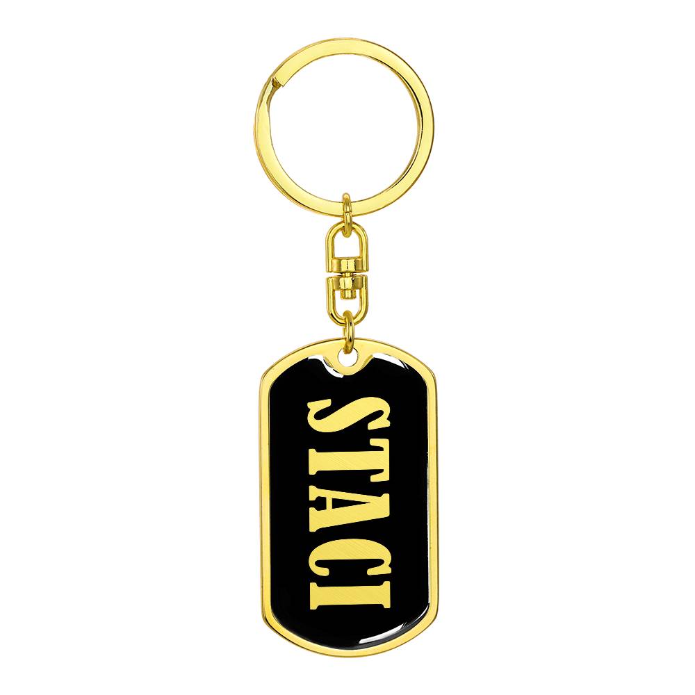 Staci v02 - Luxury Dog Tag Keychain