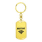 Brittany v01a - Luxury Dog Tag Keychain