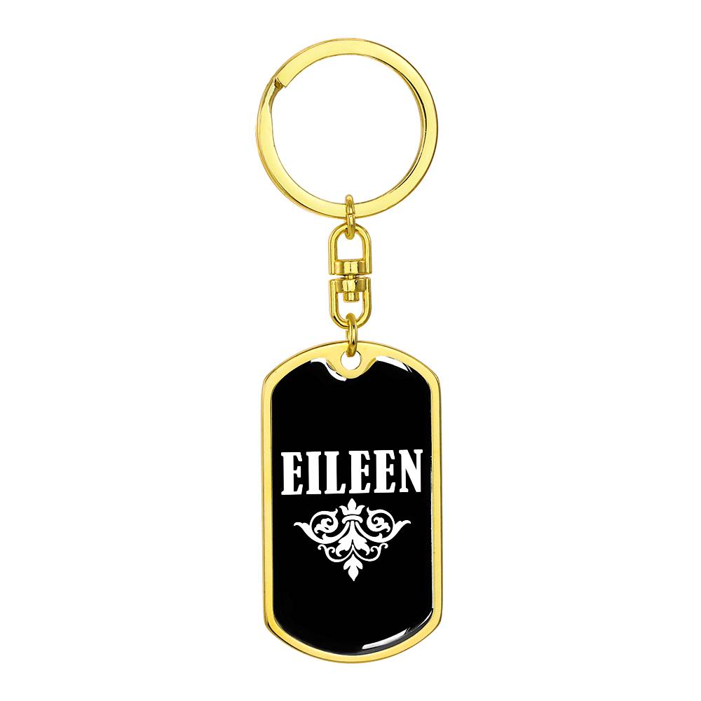 Eileen v03a - Luxury Dog Tag Keychain