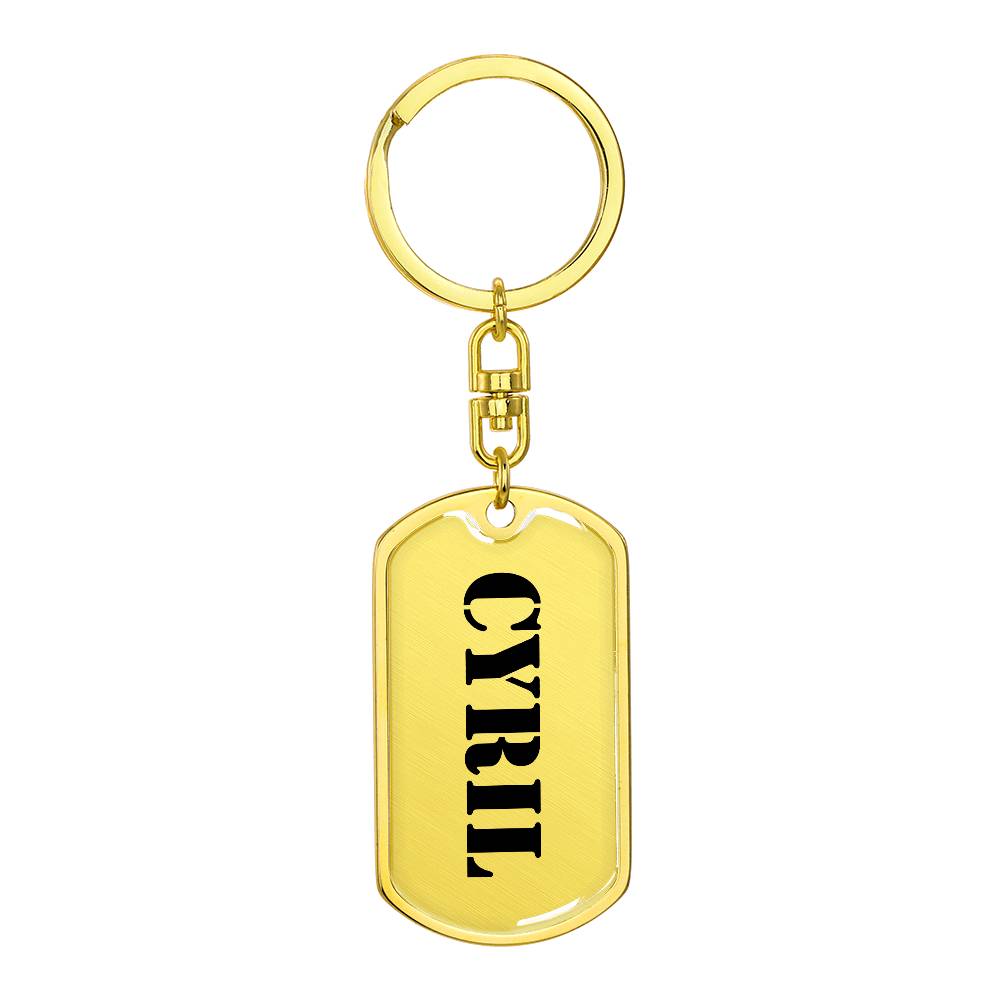 Cyril - Luxury Dog Tag Keychain