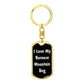 Love My Bernese Mountain Dog v6 - Luxury Dog Tag Keychain