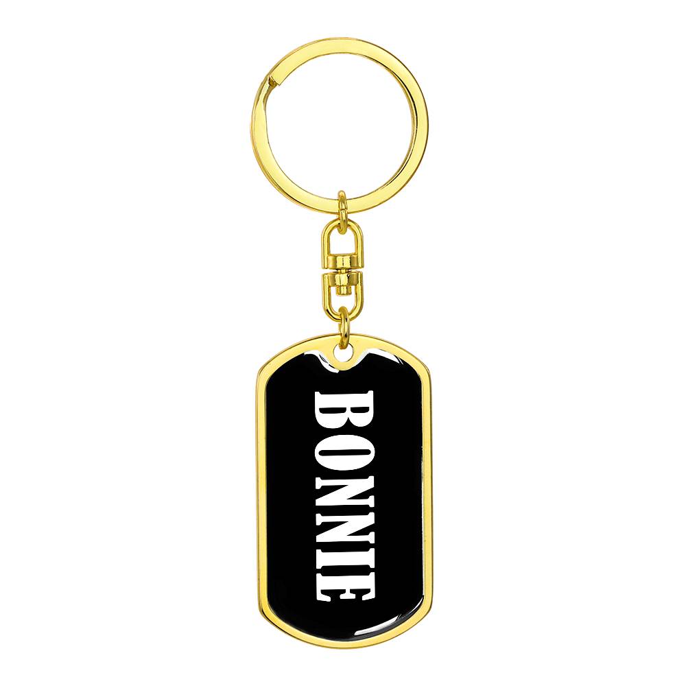 Bonnie v01w - Luxury Dog Tag Keychain