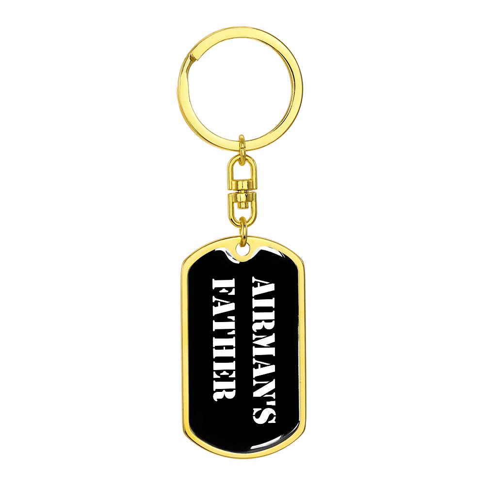 Airman's Father v3 - Luxury Dog Tag Keychain