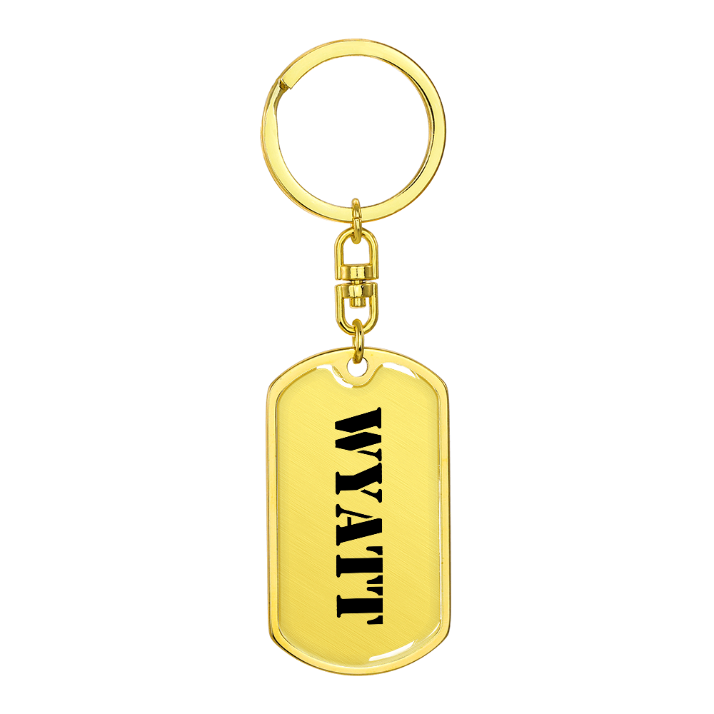 Wyatt - Luxury Dog Tag Keychain