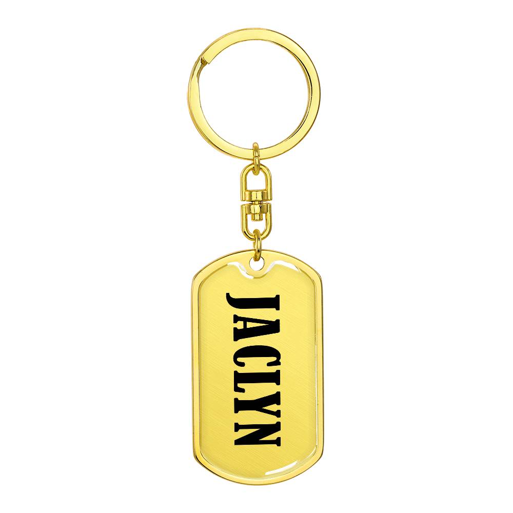 Jaclyn v01 - Luxury Dog Tag Keychain