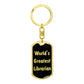 World's Greatest Librarian v2 - Luxury Dog Tag Keychain