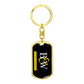 B and W - Luxury Dog Tag Keychain