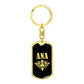 Ana v02a - Luxury Dog Tag Keychain