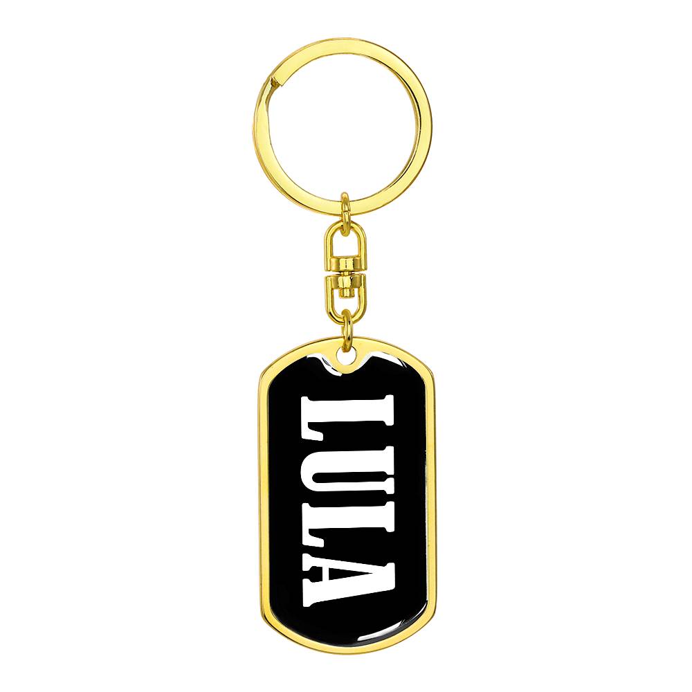 Lula v01w - Luxury Dog Tag Keychain