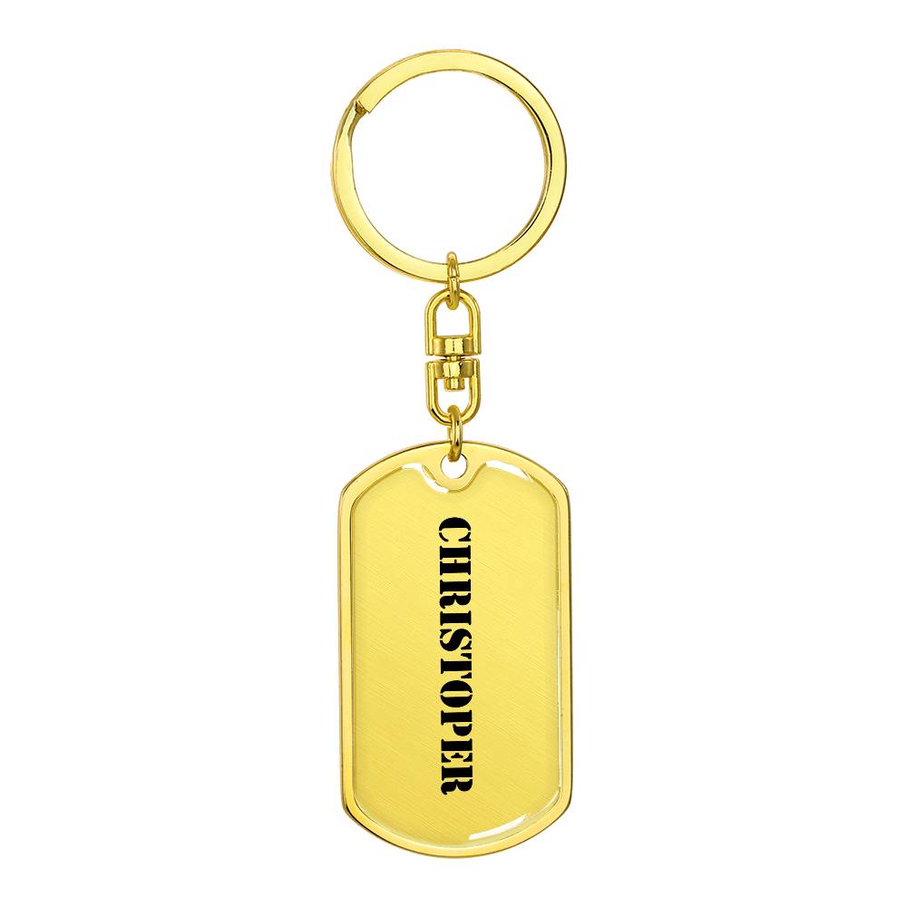 Christoper - Luxury Dog Tag Keychain