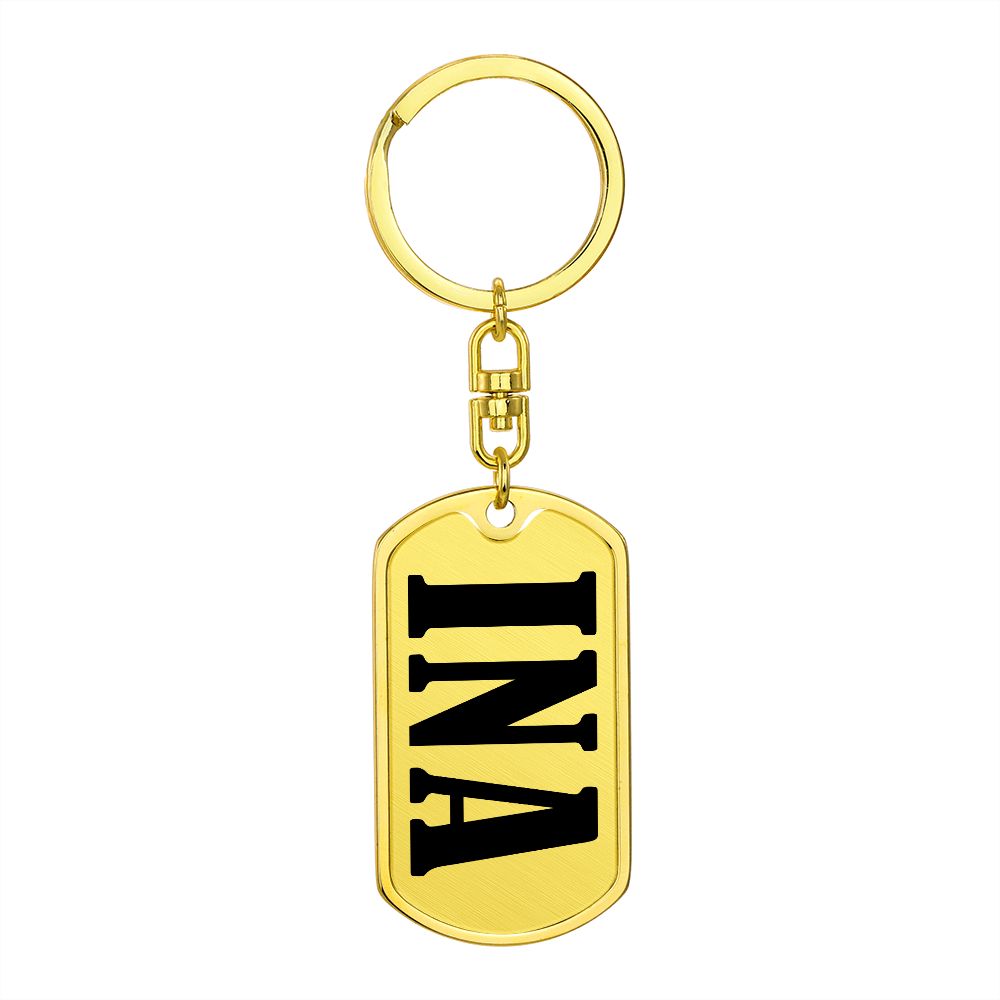 Ina v01 - Luxury Dog Tag Keychain