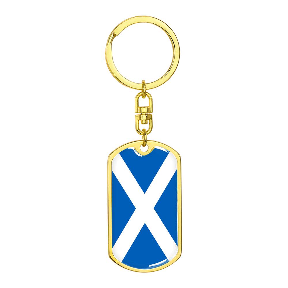 Scottish Flag - Luxury Dog Tag Keychain