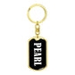Pearl v01w - Luxury Dog Tag Keychain