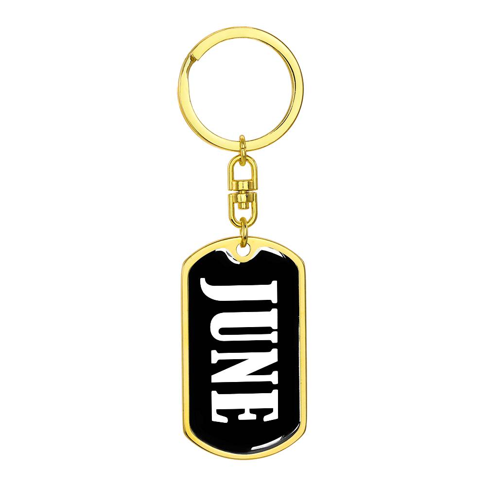 June v01w - Luxury Dog Tag Keychain