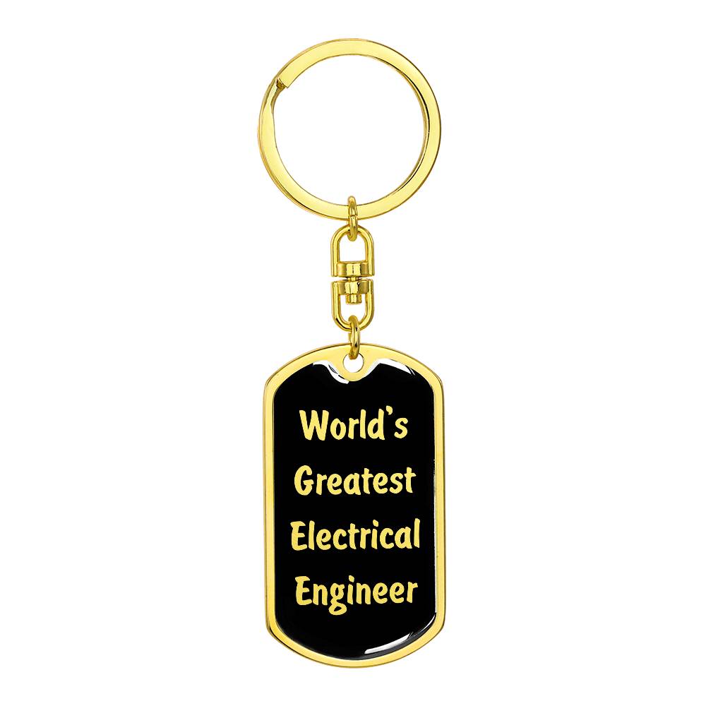 World's Greatest Electrical Engineer v2 - Luxury Dog Tag Keychain