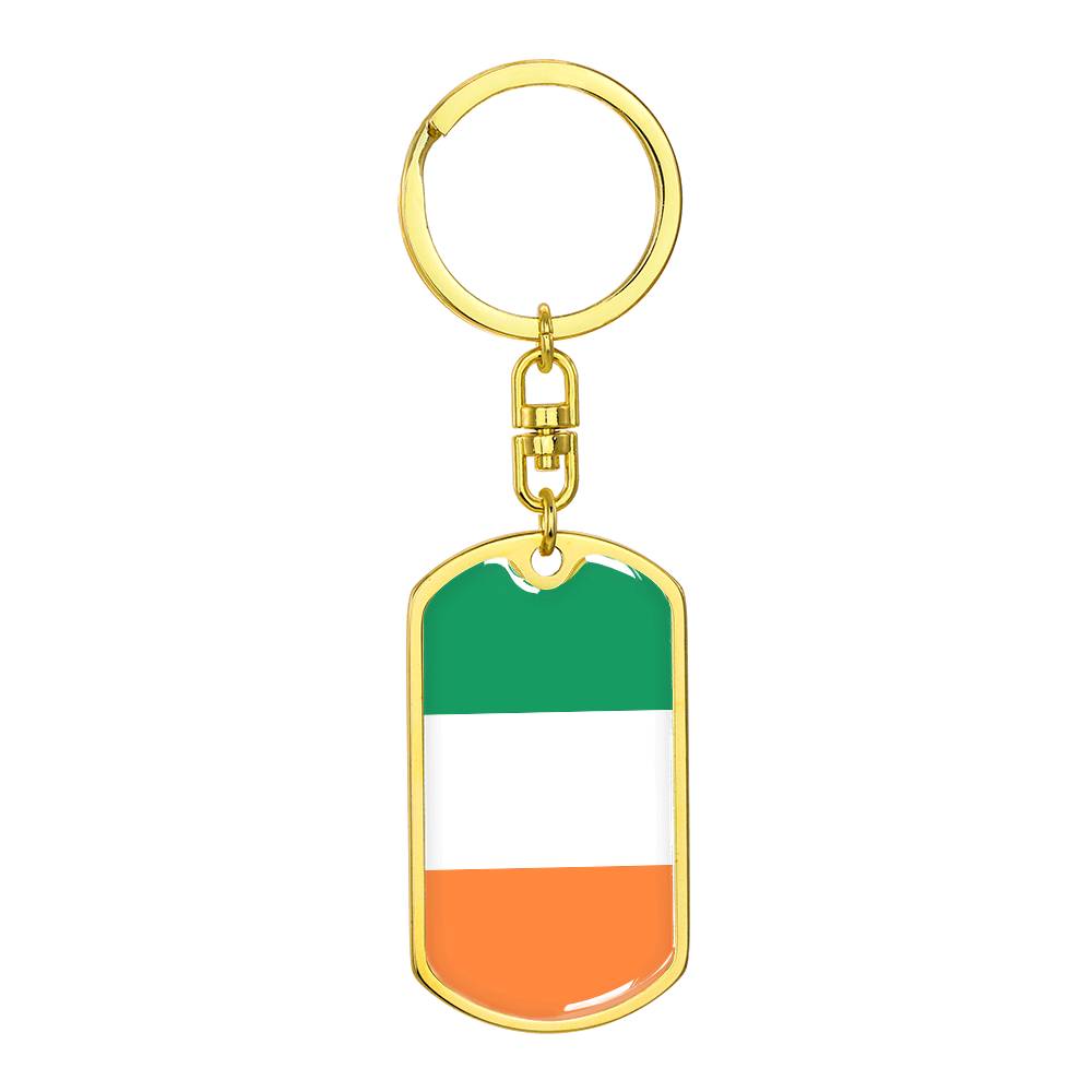 Irish Flag - Luxury Dog Tag Keychain