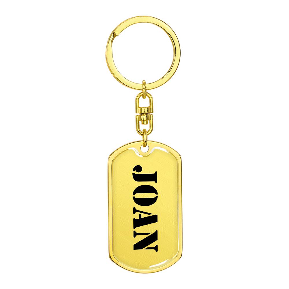 Joan - Luxury Dog Tag Keychain