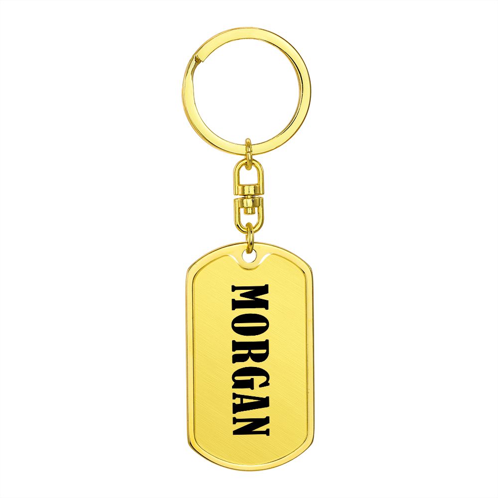Morgan v01 - Luxury Dog Tag Keychain