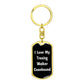 Love My Treeing Walker Coonhound v6 - Luxury Dog Tag Keychain